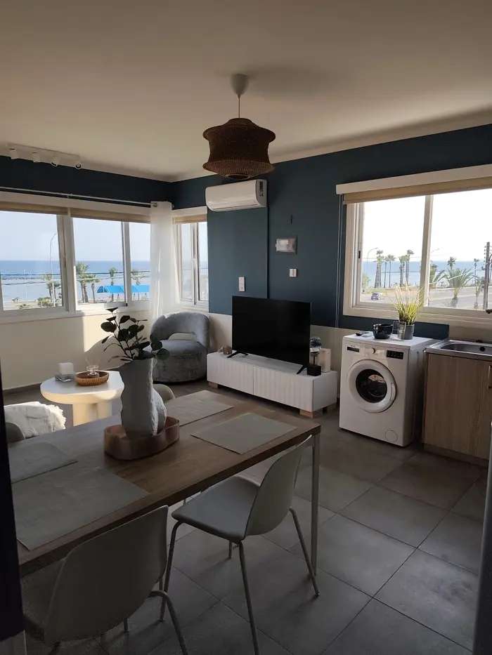 Living space with sea views