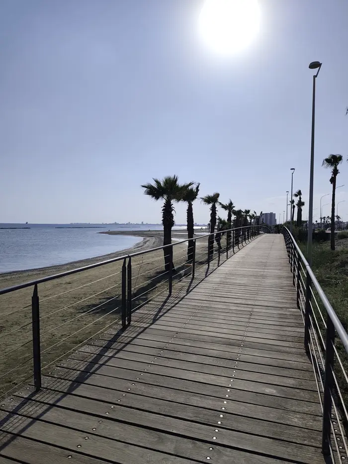 Beachfront boardwalk